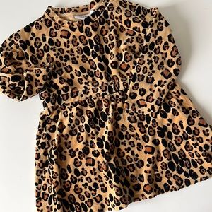 Mini Rodini, organic leopard long sleeve dress
